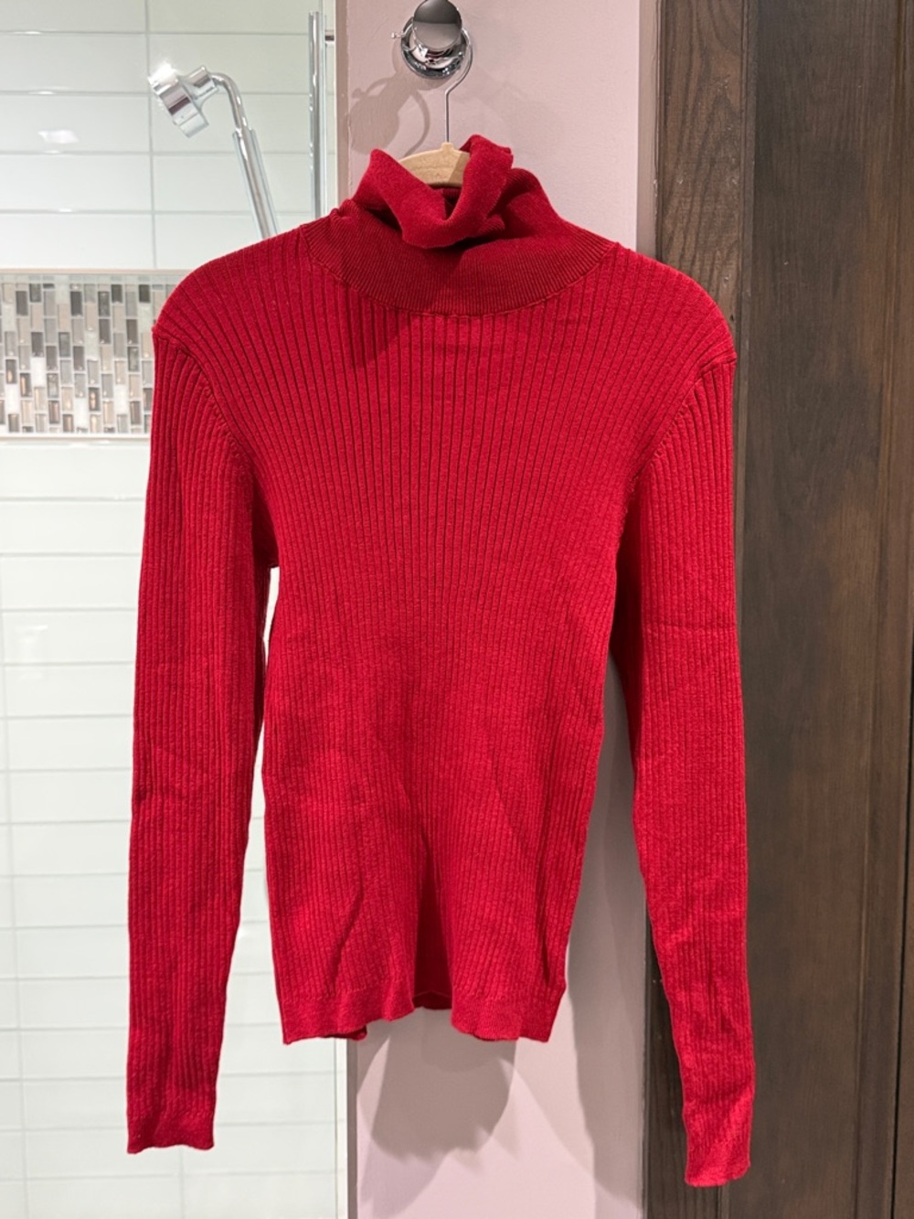 Copper Key Red Women's Ribbed Turtleneck Sweater
